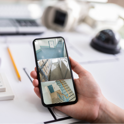 Orange County security camera feed on cell phone